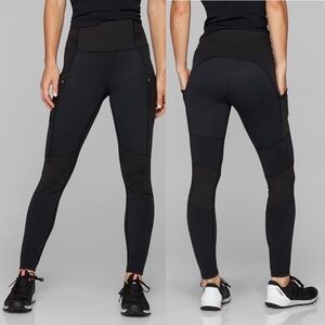 Athleta Sleet High Traverse Skiing Black Tights XXS
